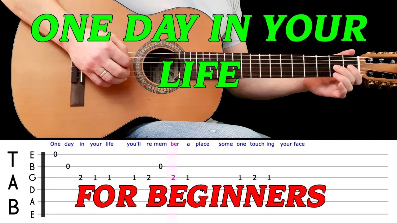 ONE DAY IN YOUR LIFE | Easy guitar melody lesson for BEGINNERS (with tabs) - Michael Jackson