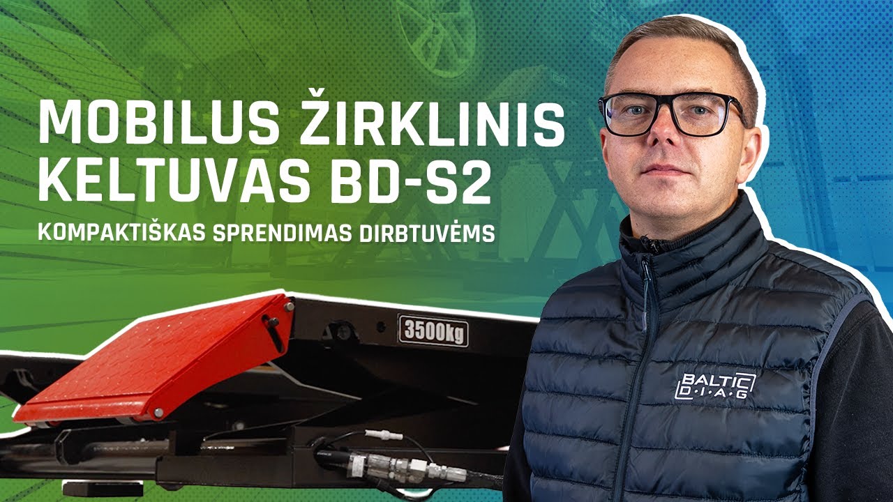 Mobilus žirklinis keltuvas BD-S2 – galia ir lankstumas mažoms dirbtuvėms | BDS.lt
