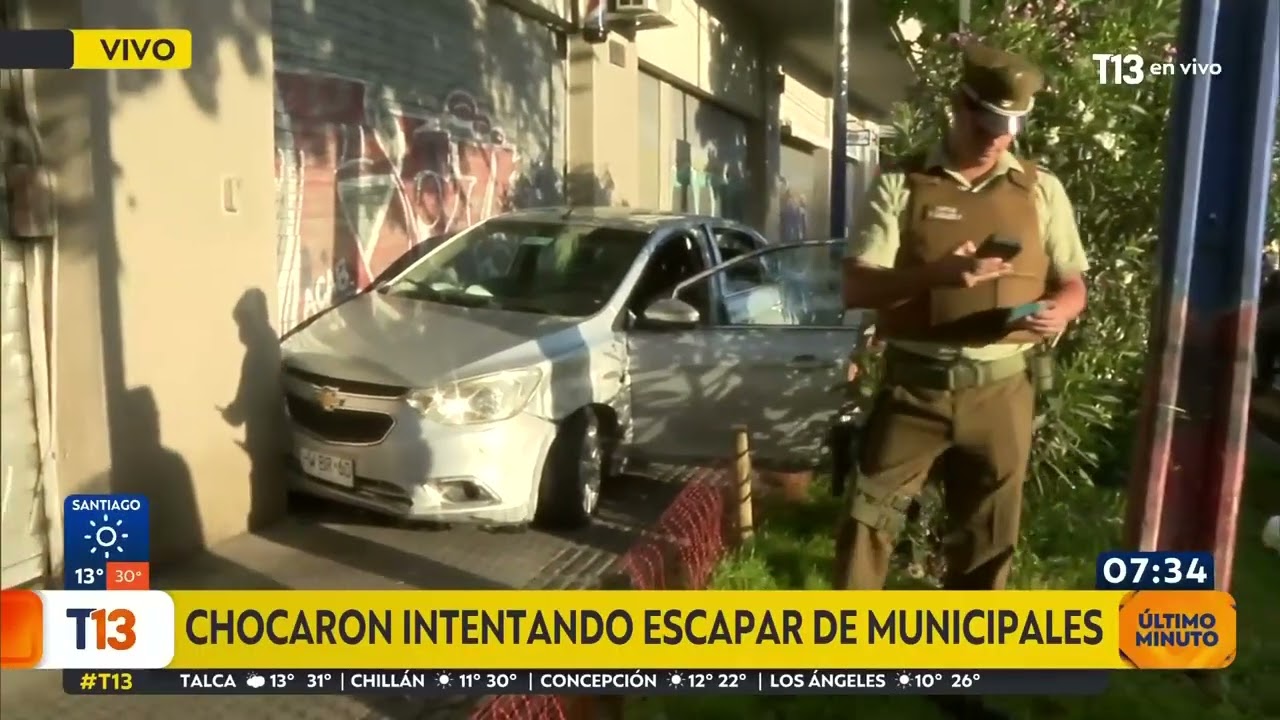 4 detenidos tras persecución: chocaron intentando escapar de inspectores municipales