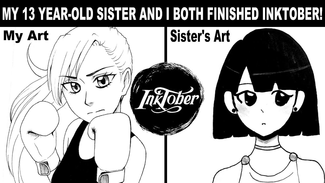 Inktober 2019 Sketchbook Tours! | Looking Through My, and My Sister's, Inktober Drawings!