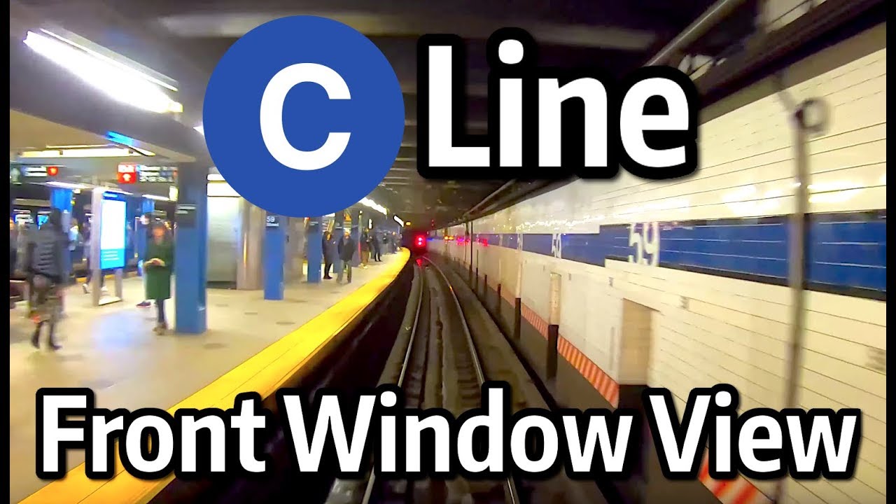 ⁴ᴷ⁶⁰ NYC Subway Front Window View - The C Line to Euclid Avenue