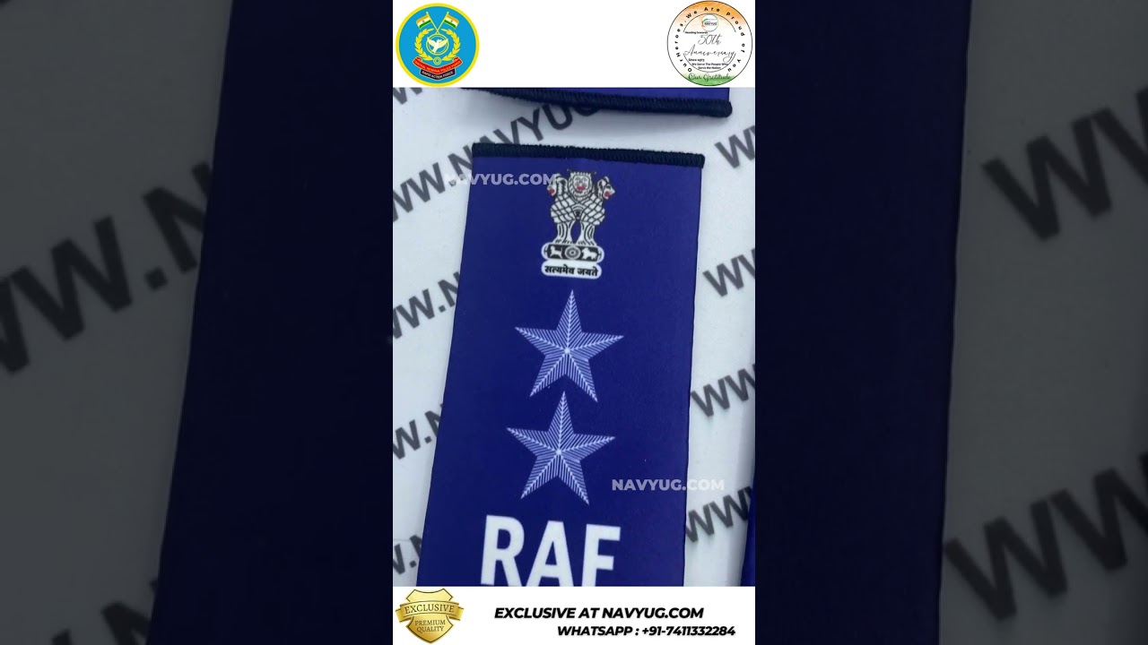RAF |  Rapid Action Force Royal Blue Shoulder Rank Flaps | Epaulettes : Chughs Navyug www.navyug.com