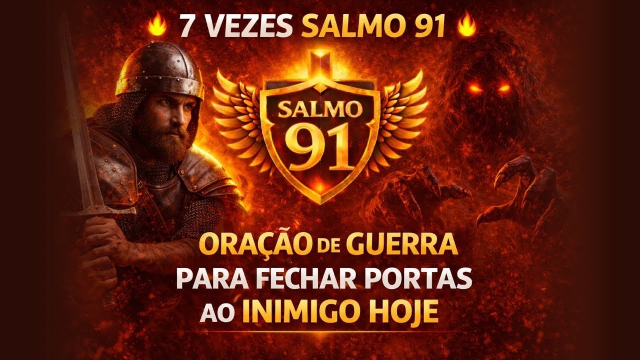 🔥 7 Vezes Salmo 91 — Oração de Guerra Para Fechar Portas ao Inimigo Hoje