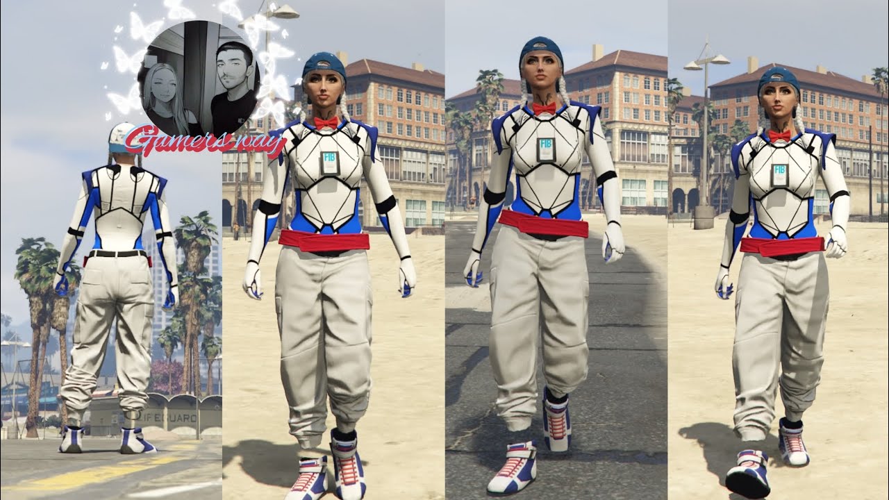 Глитч на мод костюм , белые джогеры и боди outfits tutorial ( бэйджик 🏷️) gta 5 online