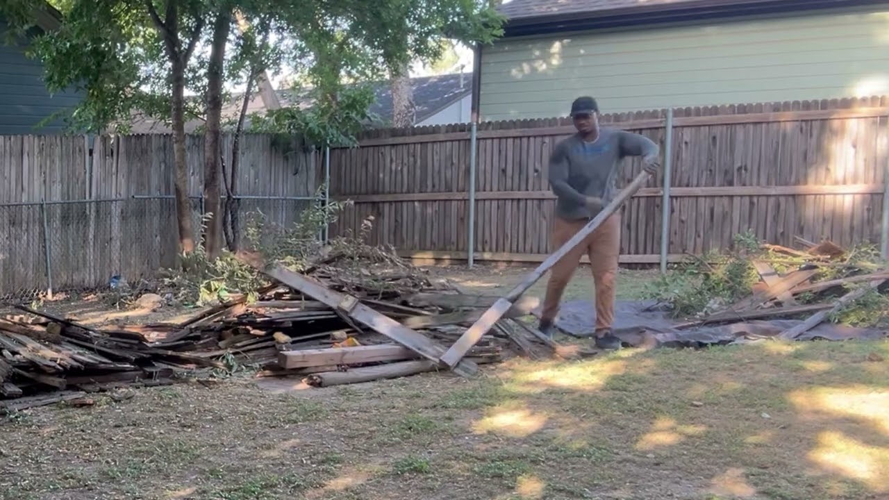 Brush/ fence debris removal in Fort Worth, Texas!!