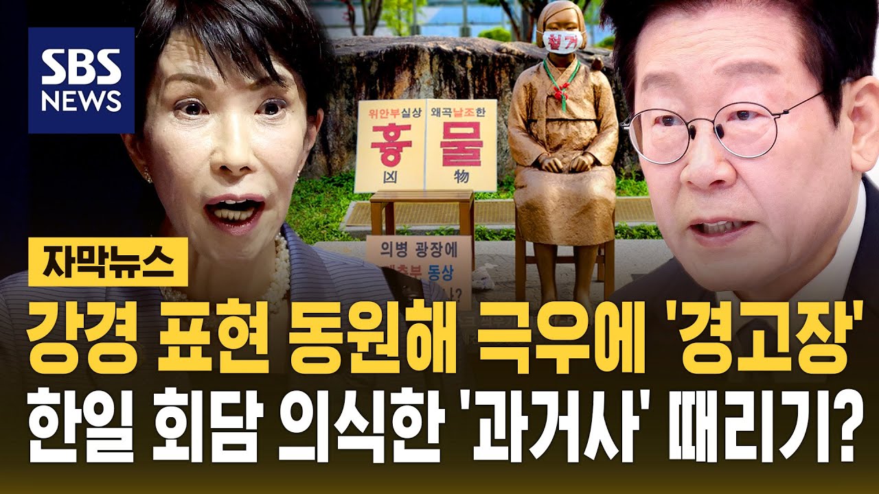 강경 표현 동원해 극우 때렸다&hellip;한일 회담 의식한 '과거사' 때리기? (자막뉴스) / SBS