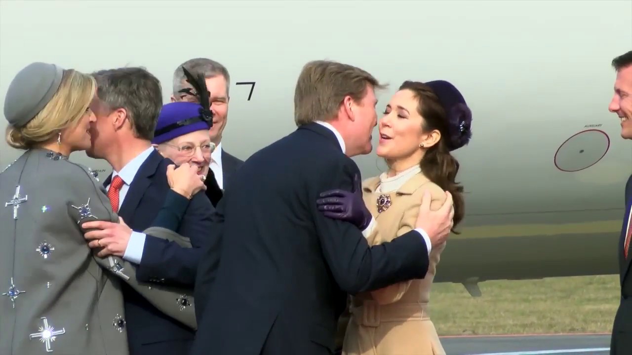 Kong Willem Alexander og dronning Maxima ankommer til Danmark