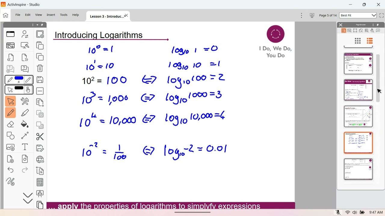 IM3 U6L3 - Introducing Logarithms