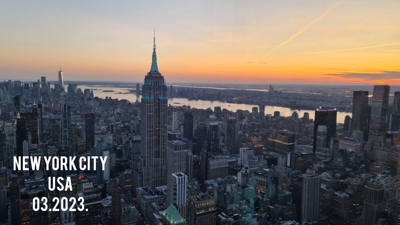 NEW YORK CITY,  03.2023., Manhattan, 4K,  USA, Summit, Empire,The One, Central Park...