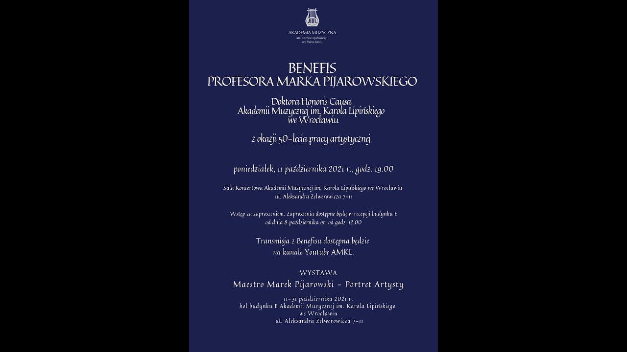 Benefis Profesora Marka Pijarowskiego