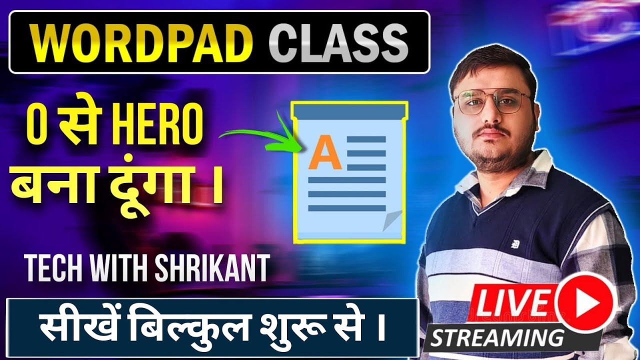 WordPad Complete Tutorial in Hindi | Beginners to Advanced | Live Class