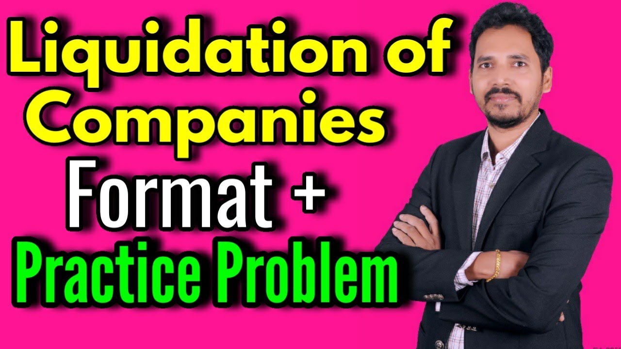 1 #Liquidation of Company ( Liquidator Final Statement of Account)  ( for CA Inter/ CMA/TYB.Com)