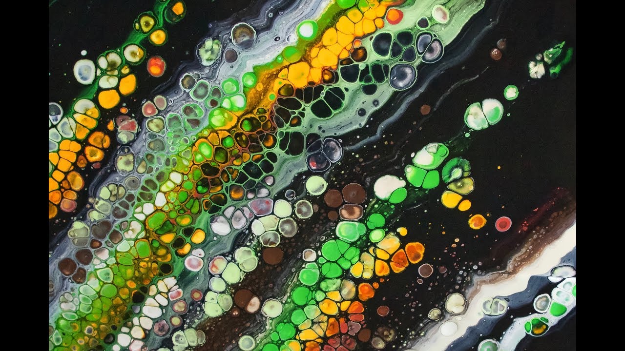 ( 18 ) Fluid Painting - The Earth - Earth color Swipe over two wooden boards