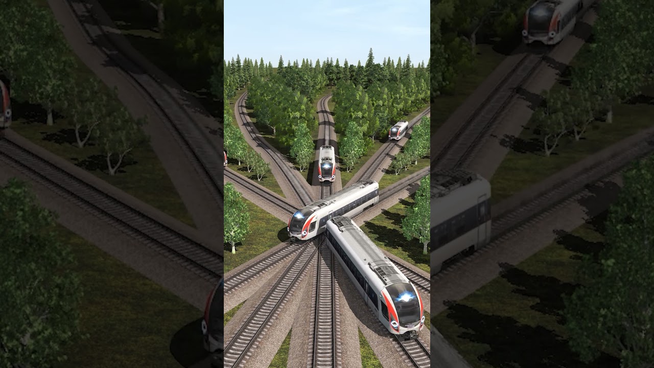 Trains Crossing at Rail Junction #17 | Trainz Railroad Simulator 2019