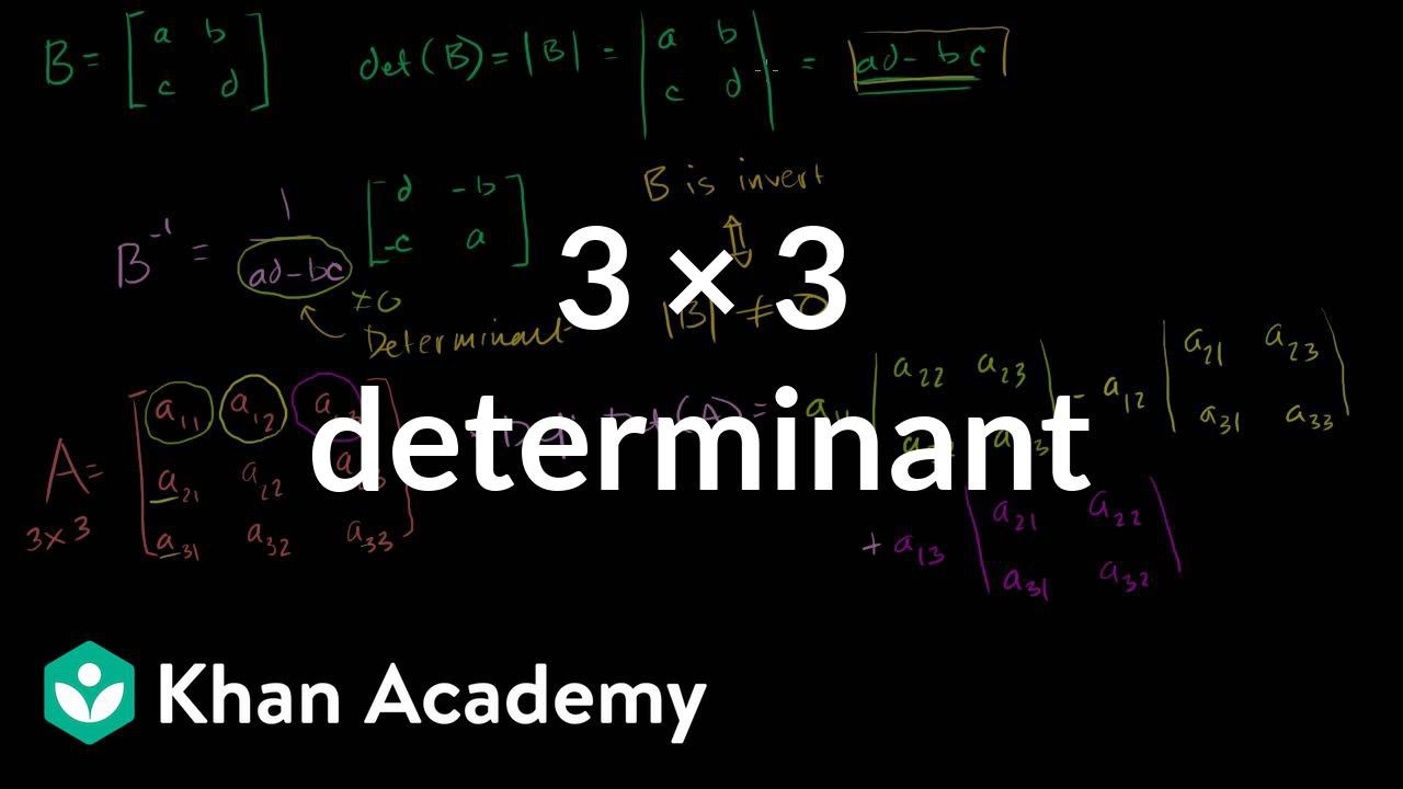 3 x 3 determinant | Matrix transformations | Linear Algebra | Khan Academy