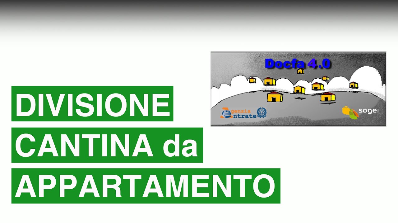 esempio DOCFA - come DIVIDERE la CANTINA dall'APPARTAMENTO