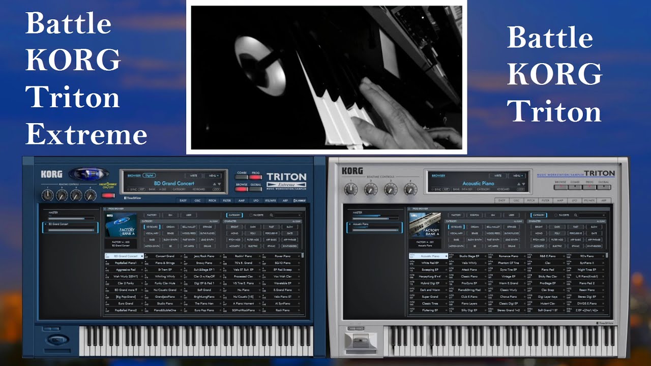 Korg Triton VS Korg Triton Extreme       !!! Battle Compare 3:21