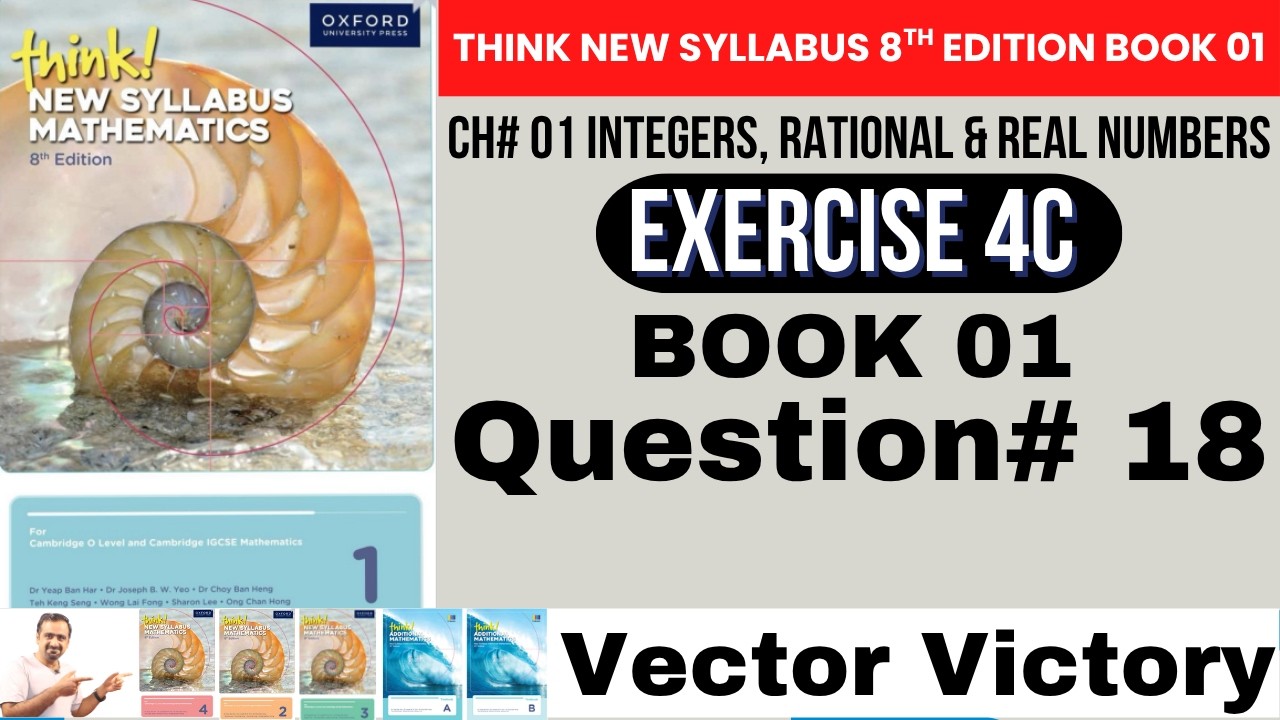 Exercise 4C Q18 | Solving Competition Score Problems | Think New Syllabus 8th Edition Oxford