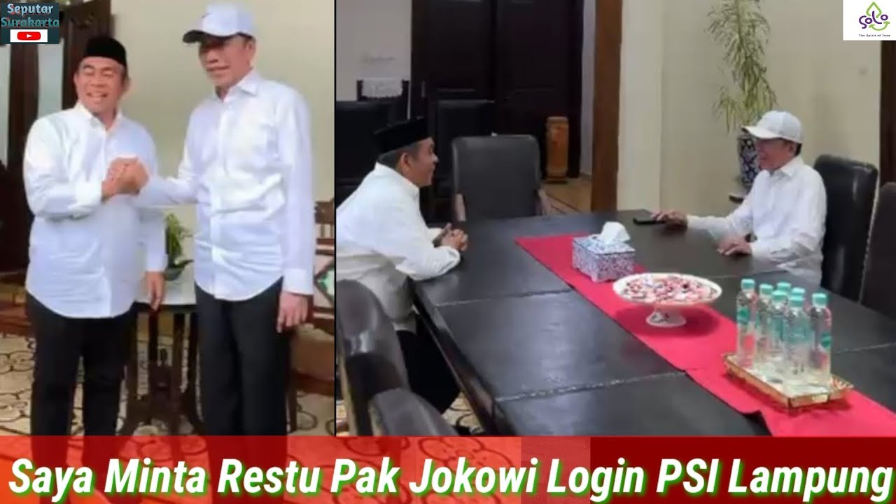 Jokowi Terkejut Didatangi Mantan Wakil Ketua PDIP & Bupati Way Kanan Lampung Login PSI, Effek Jokowi