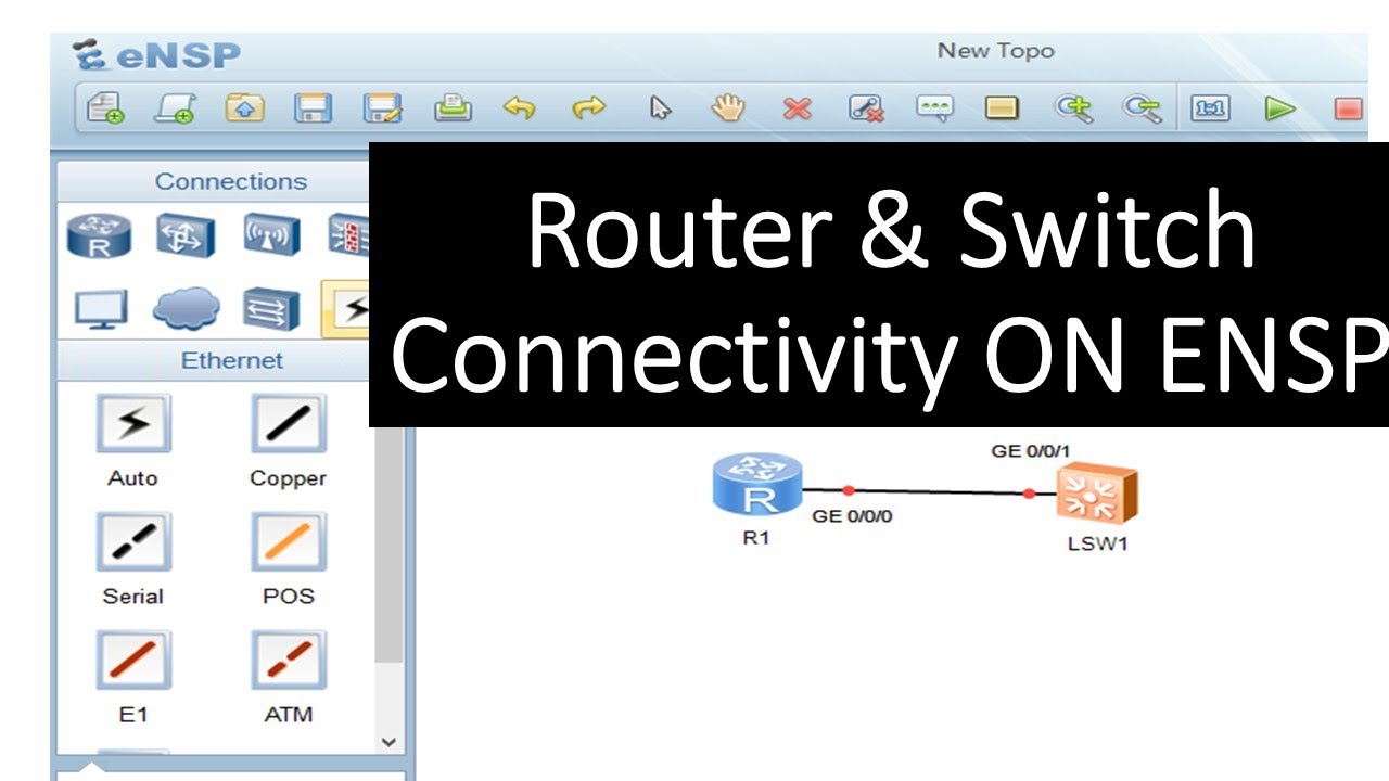 Connect Huawei Router and Switch | Configure  Huawei Router with switch | Config Router and Switch