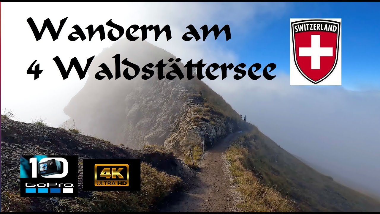 Wandern am 4 Waldstättersee Stoos Gratwanderung - GoPro10 4K UHD