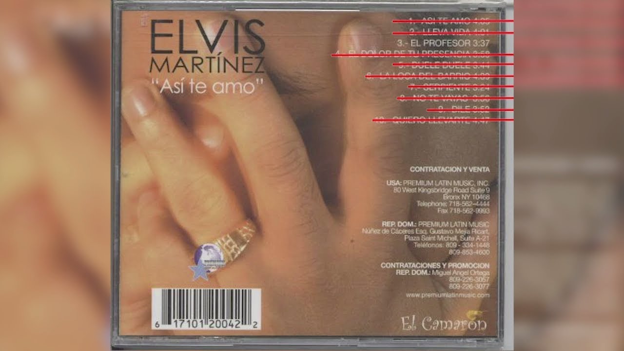 Elvis Martinez -  El Profesor (Audio Oficial) &aacute;lbum Musical As&iacute; te Amo - 2003