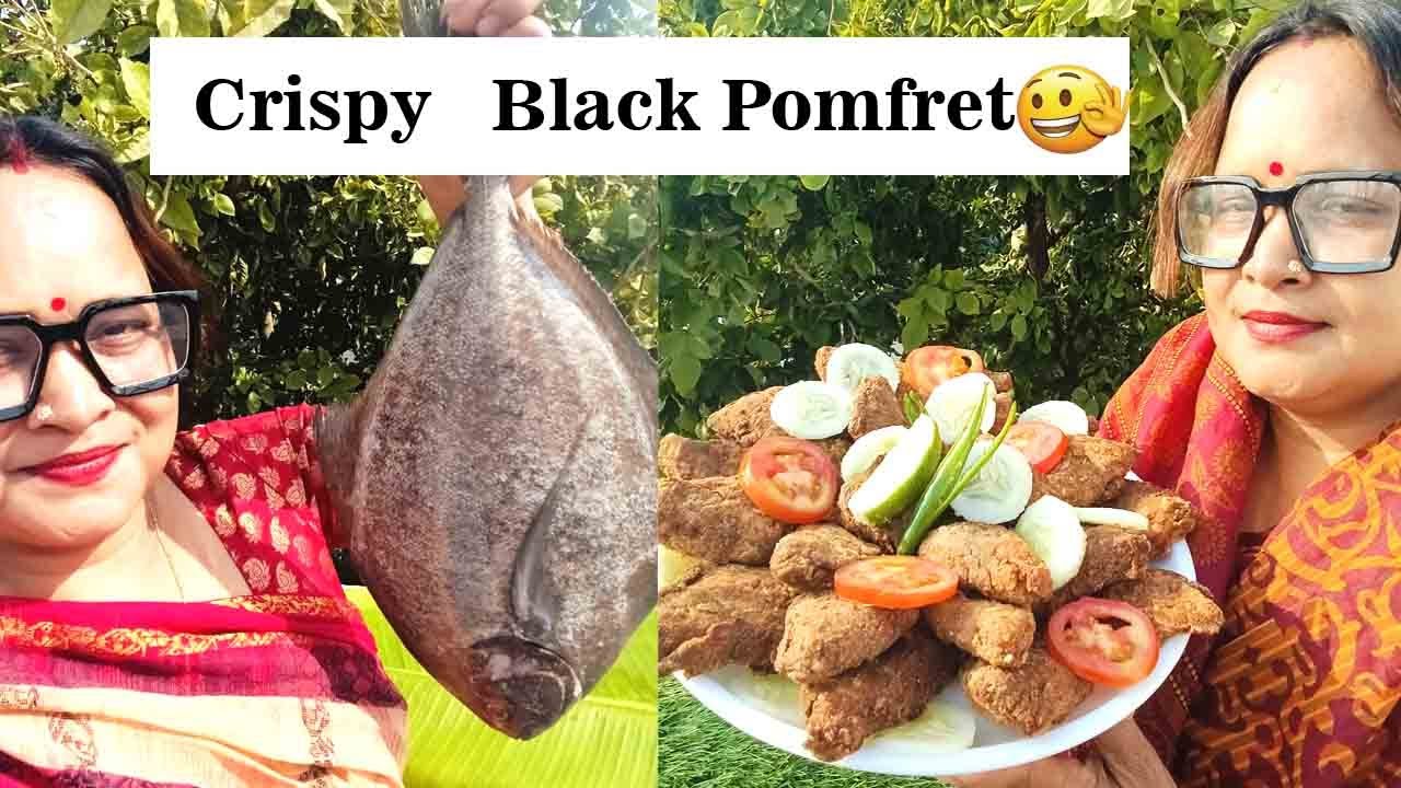 Black Pomfret Crispy Fry#crispyfishfry #fishfryrecipe #homemaderecipe #restaurentstyle #viralvideo