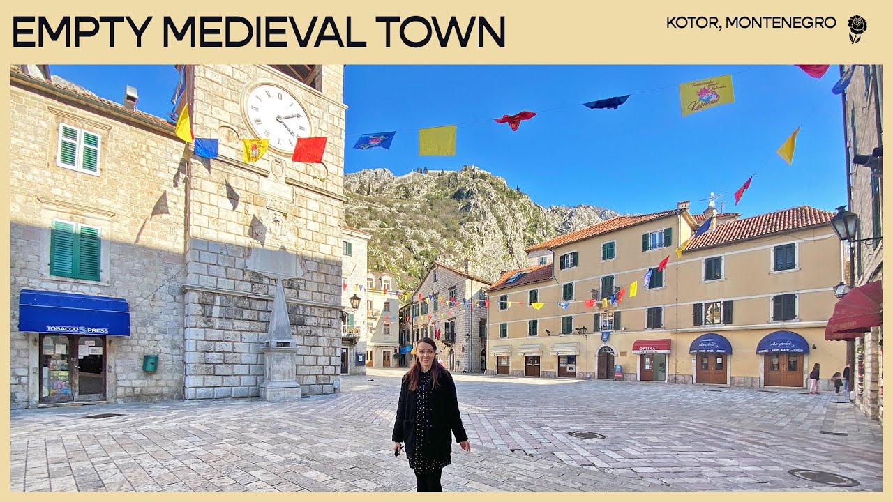 Empty Medieval Port Town 🇲🇪 [ Kotor Montenegro | Full Time Traveling Family ]