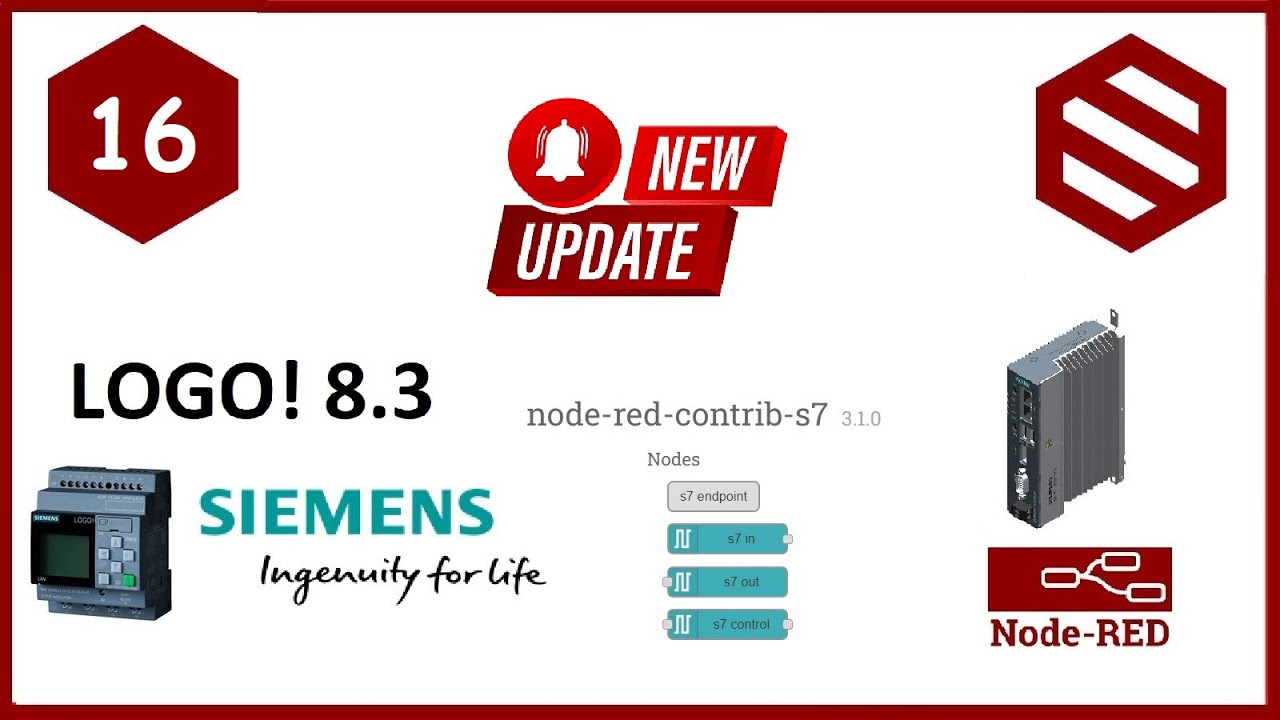 ⭐️Comunicación LOGO! 8V3 con NodeRed ✅ || ❗️Librería Actualizada SIEMENS S7❗️
