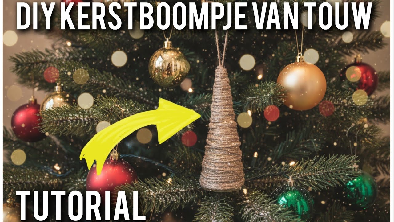 DIY Kerstboompje van touw! 🎄 Makkelijk & Snel kerstversiering maken