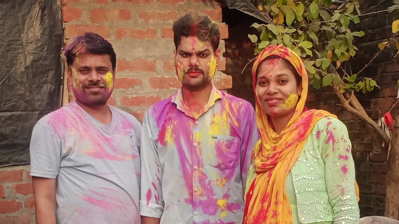 #holi vlog_5/छोटे देवर जी होली पर रेडी किया मैने .🥰/dever bhabhi ki holi .🎉❇️/ #holi festival/#vedio