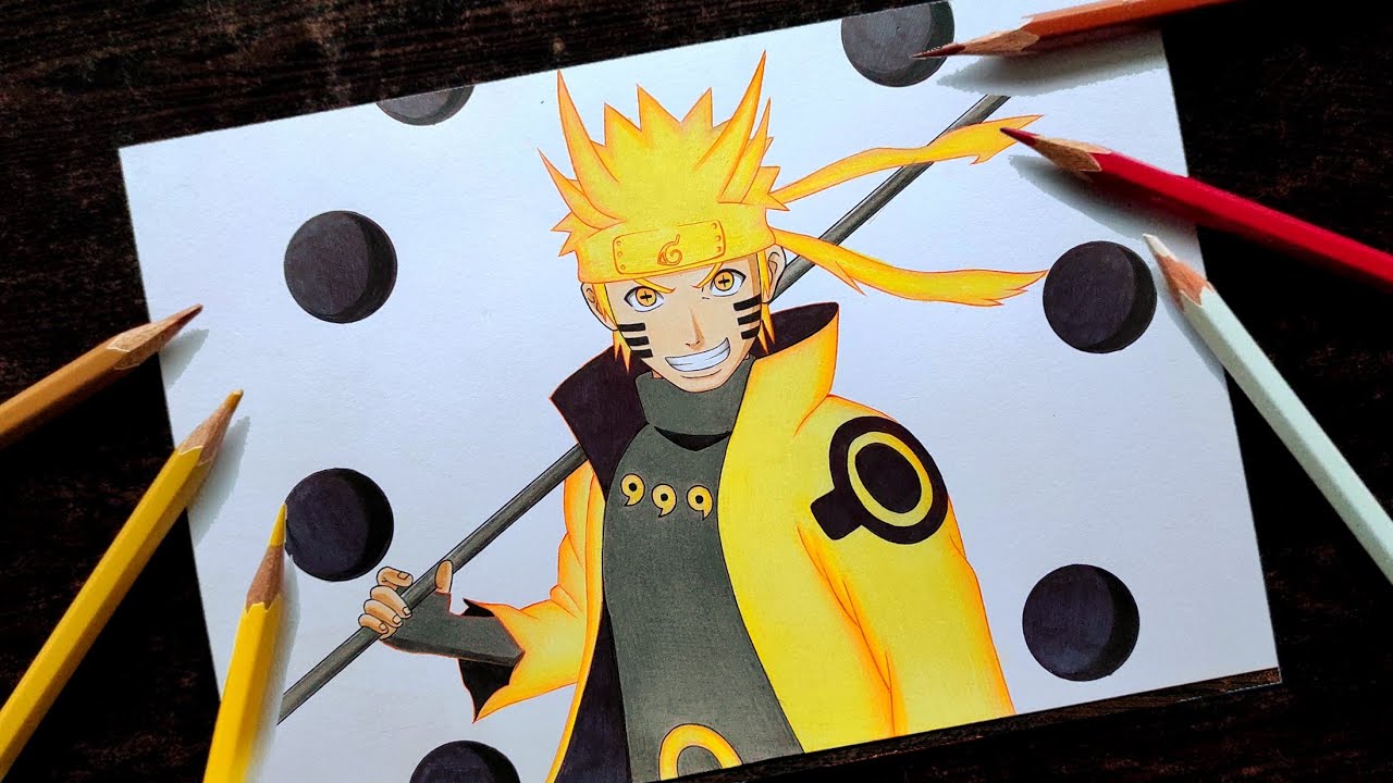 How To Draw Uzumaki Naruto(Six Paths Sage Mode)step by step(Tutorial)for beginners||Naruto Shippuden