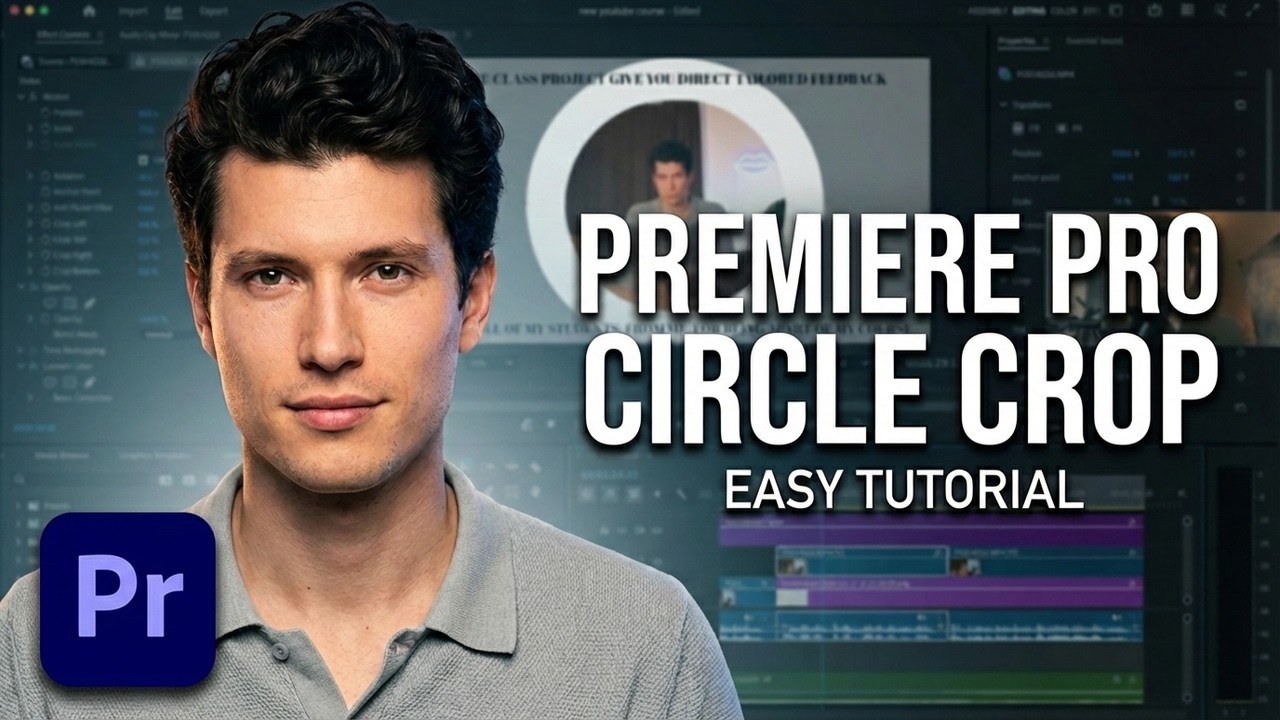 Как обрезать видео по кругу в Adobe Premiere Pro | 1-минутное руководство