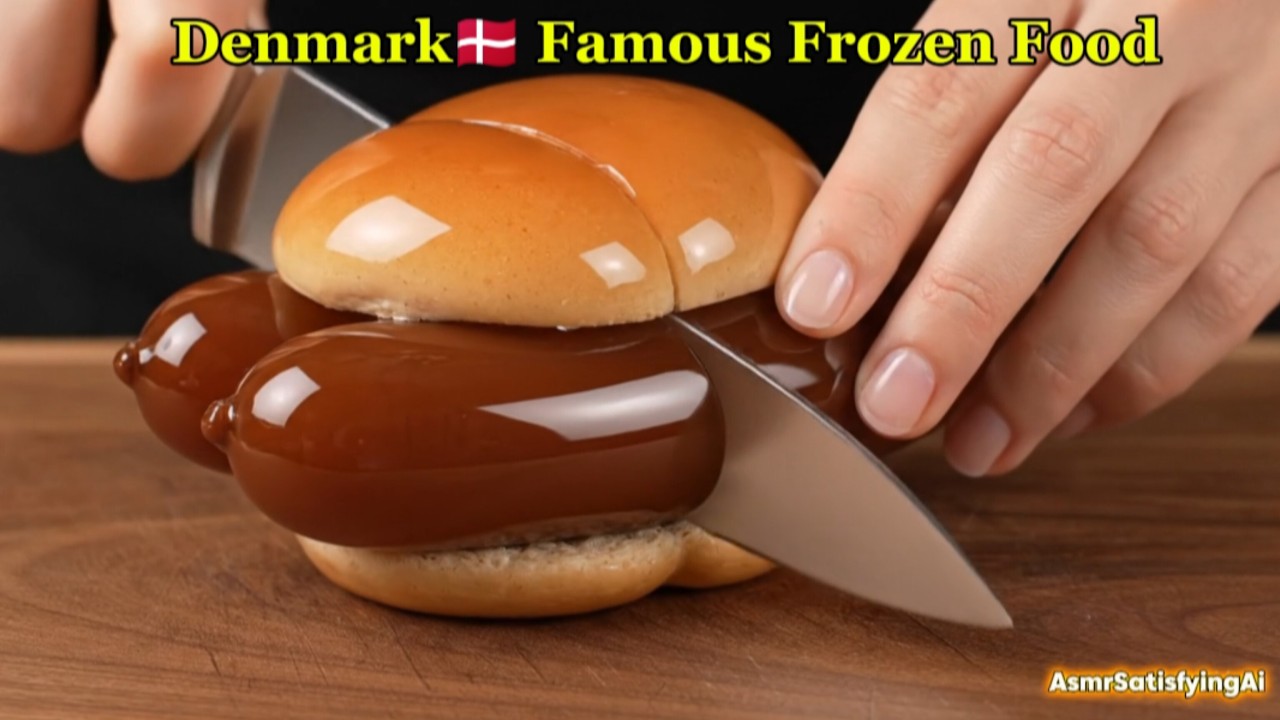 Danish Frozen Foods ASMR 🍰 | Satisfying Glass Cutting Sounds for Deep Relaxation