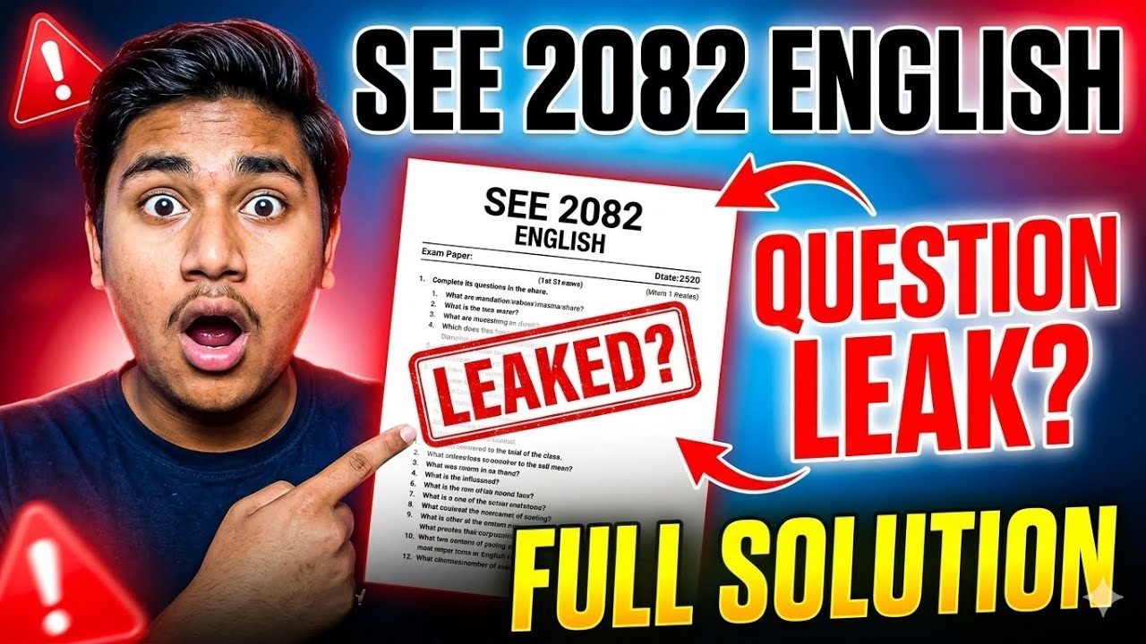 Class 10 English Model Question + Solution 🚀 | SEE 2082 Final Prep