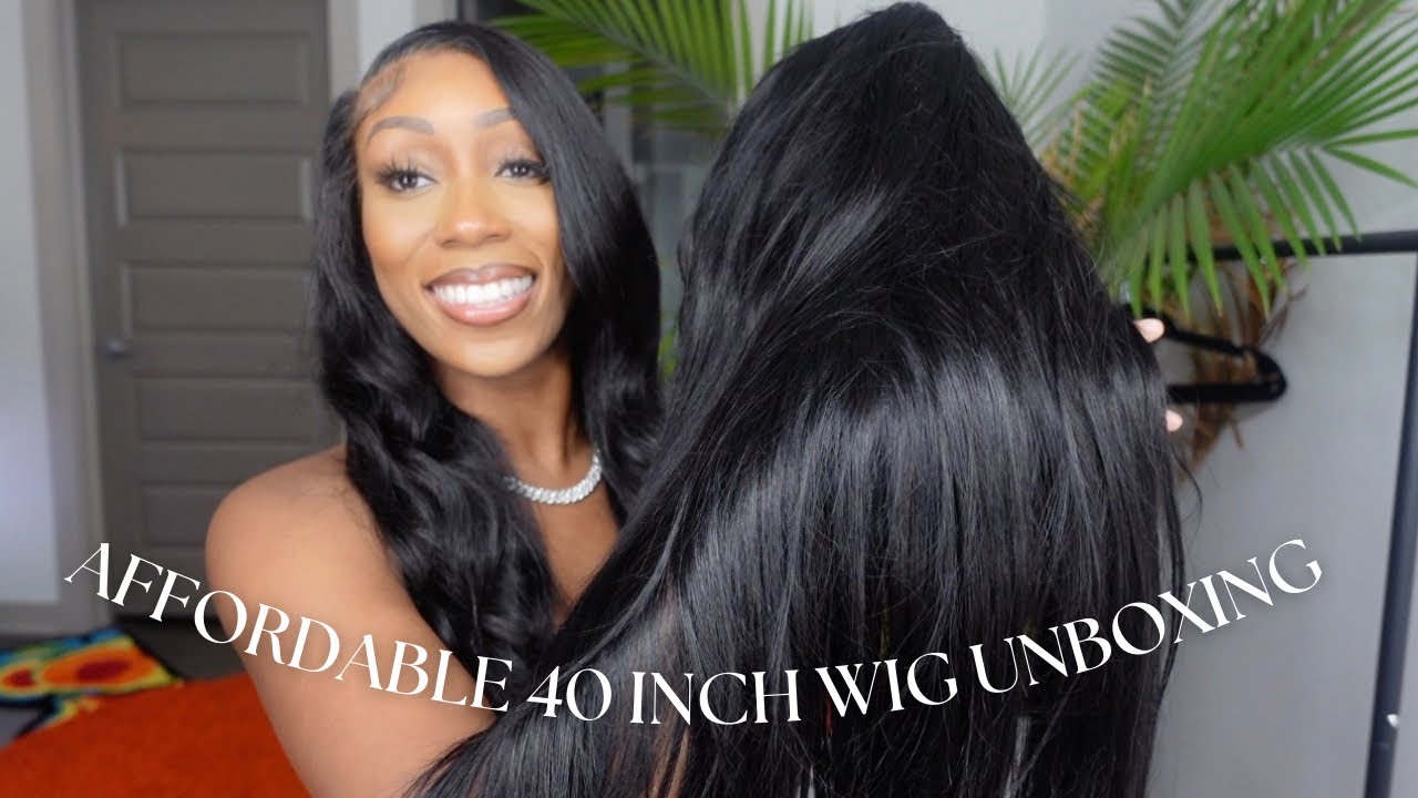 40 INCH FULL 13X6 LACE FRONTAL WIG UNBOXING 250% DENSITY AFFORDABLE ALIEXPRESS HAIR REVIEW