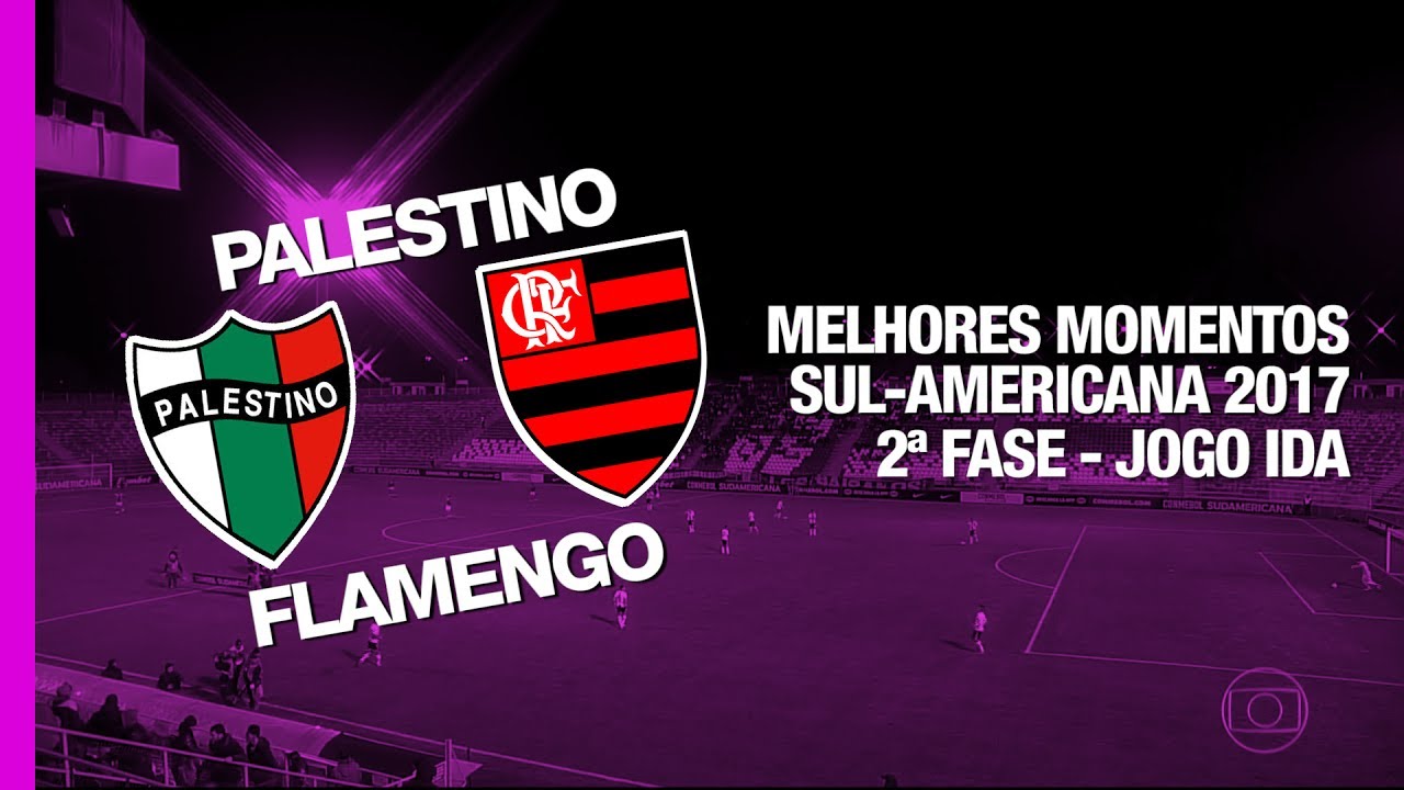 Melhores Momentos - Palestino 2 x 5 Flamengo - Sul-Americana - 05/07/2017