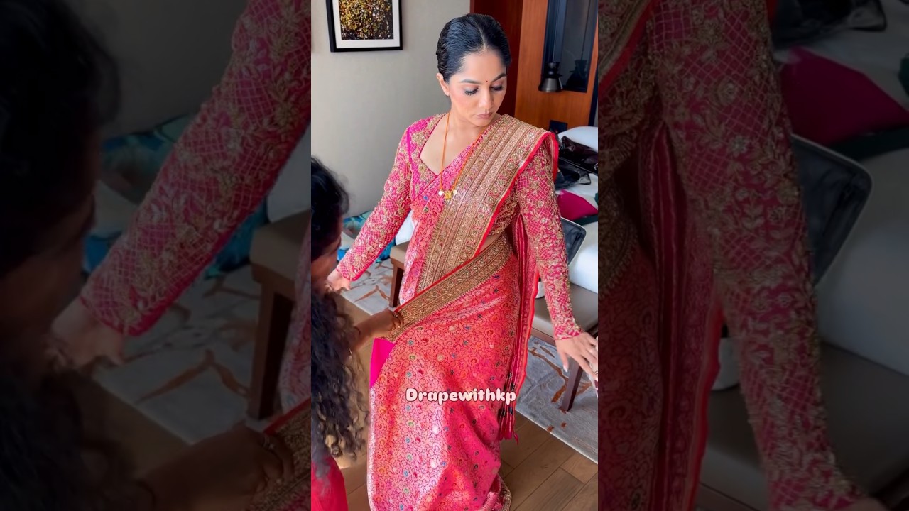 വെറൈറ്റി സാരി കല്യാണത്തിന് ഉടുക്കുന്നതിനിടെ ആര്യ 🤩 Arya badai wedding saree