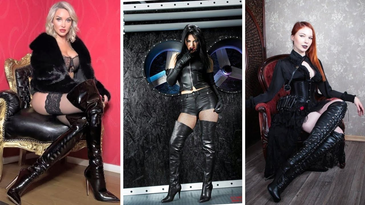 Lavishing latex thigh highheels overknee comfortable leather boots collection