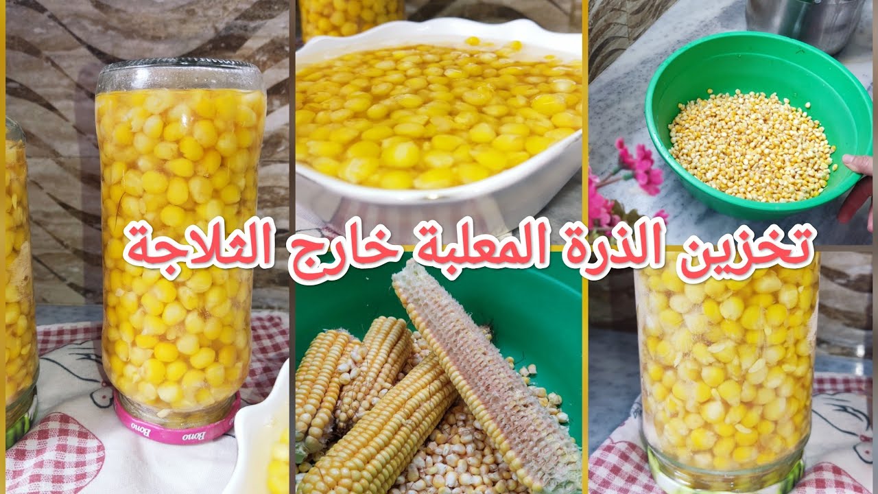 ندمت لي كنت نشريها 🌽طريقة تحضير الذرة المعلبة للعولة وايضا خارج الثلاجة أكثر من عام /مطبخ الفراشة