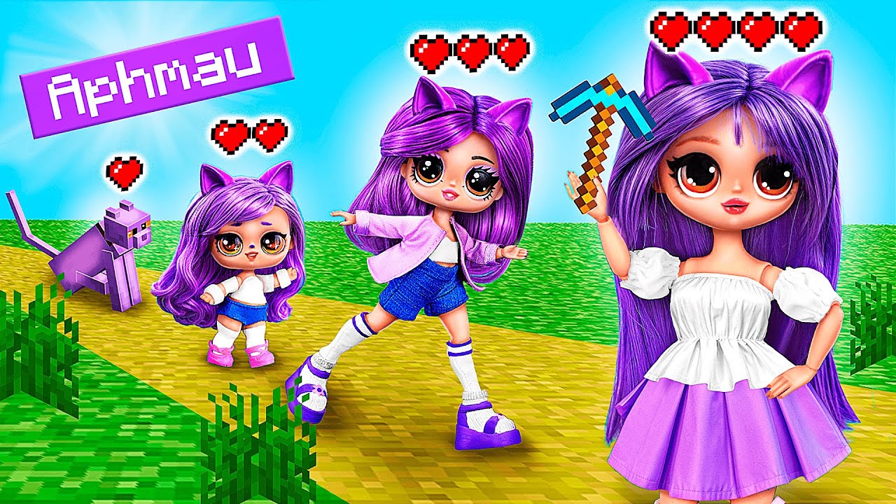 Aphmau та Кріпер дорослішають разом! Вироби та ідеї щодо ляльок із Майнкрафт!