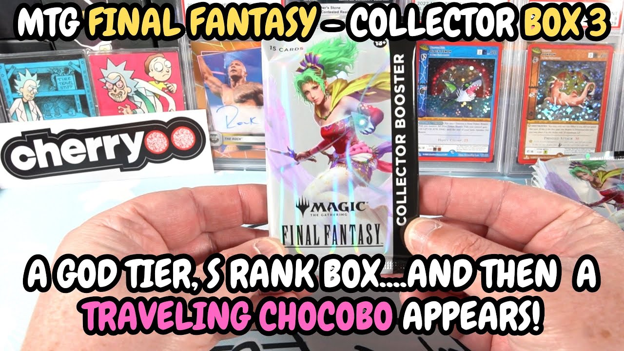 Final Fantasy MTG Collector Booster Box 3 - S Rank box plus a Neon Traveling Chocobo appears!