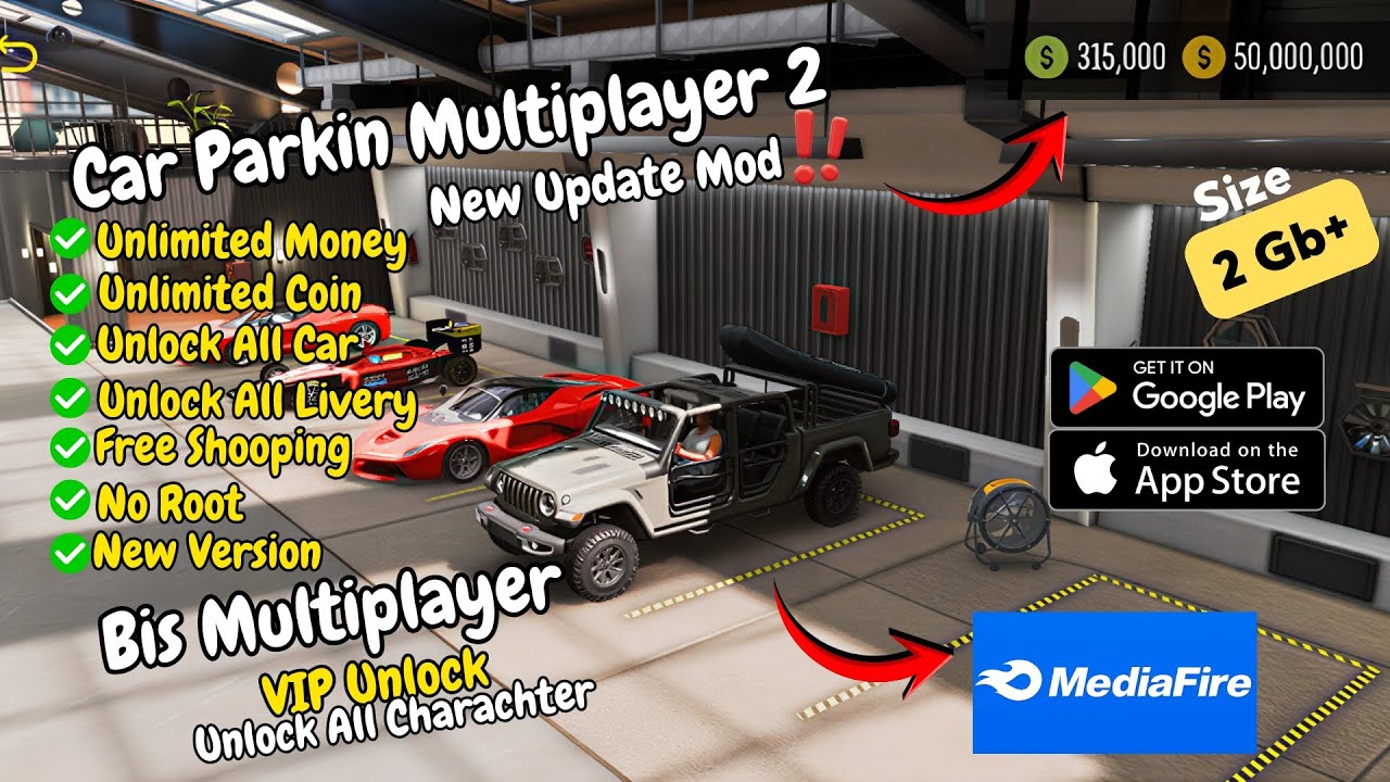 Akhirnya Rilis! Car Parking Multiplayer 2 Mod APK Unlimited