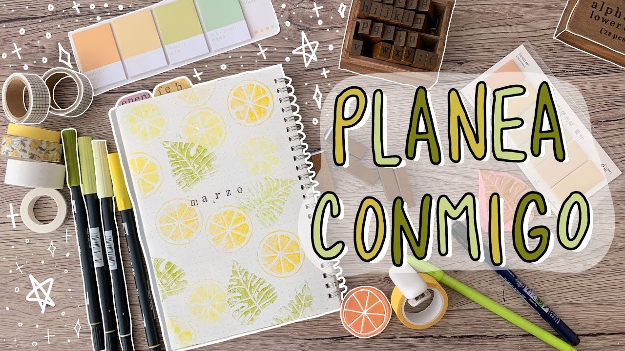 planea conmigo marzo: recreando mi primer bullet journal