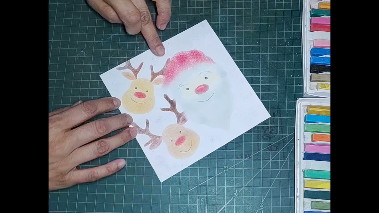 和諧粉彩畫（歡樂聖誕）【GO創藝生活美學-Yang Lin】