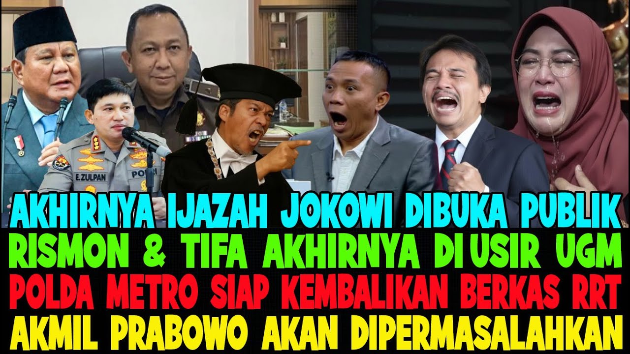 MODYARRR..!! UGM USIR RISMON & TIFA 😂 POLDA METRO KEMBALIKAN LAGI BERKAS ROY SURYO KE KEJAKSAAN 😂