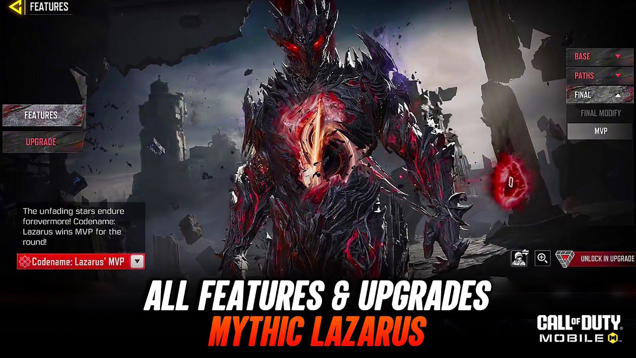 Mythic Lazarus All Features & Upgrades - Color Palettes - MVP Stance - Lootbox CODM - COD Mobile