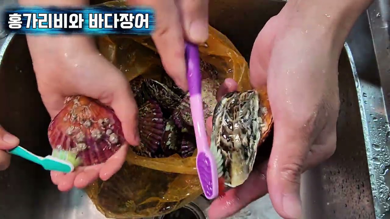 홍가리비찜과 바다장어구이 별도의 레시피는 없어요