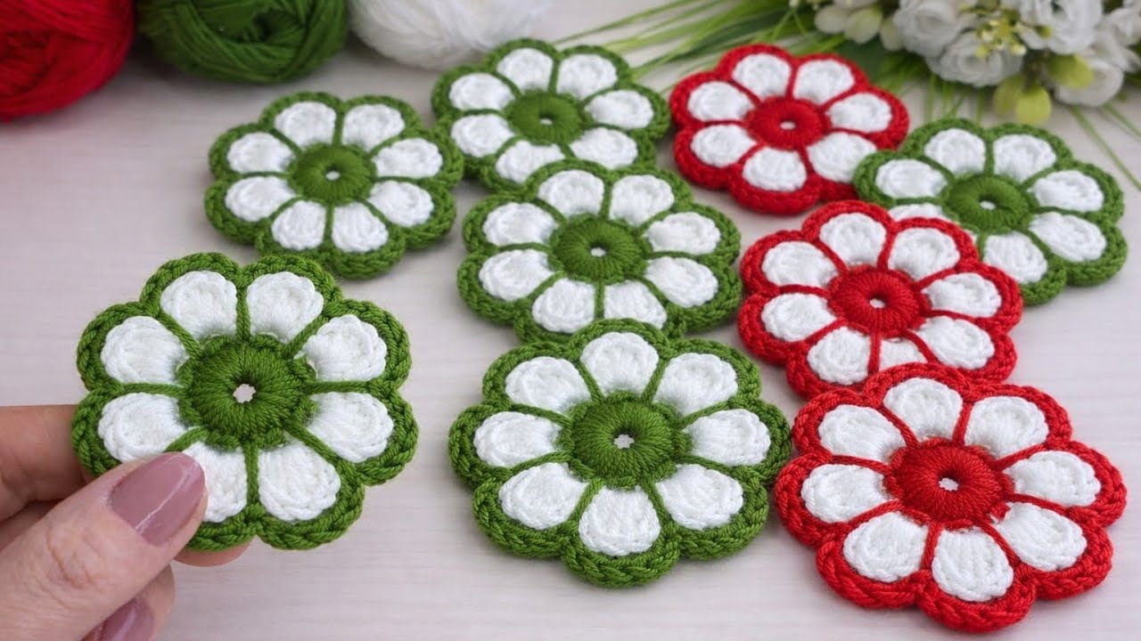 Amazing and Easy Crochet Decorative Motif Tutorial❤️#crochet #knitting #diy 