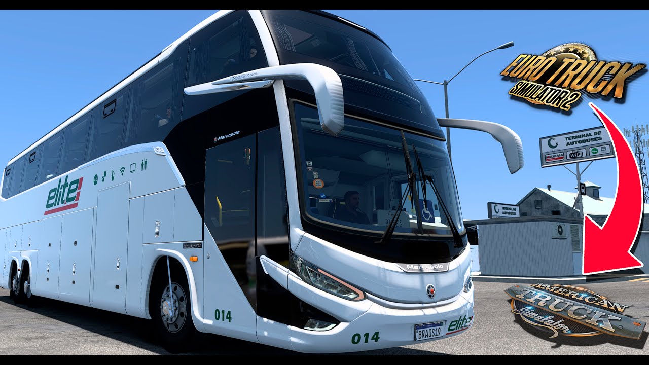 🚌BUS MARCOPOLO PARADISO G8 1600LD + Skin ELITE //AMERICAN TRUCK SIMULATOR 1.49